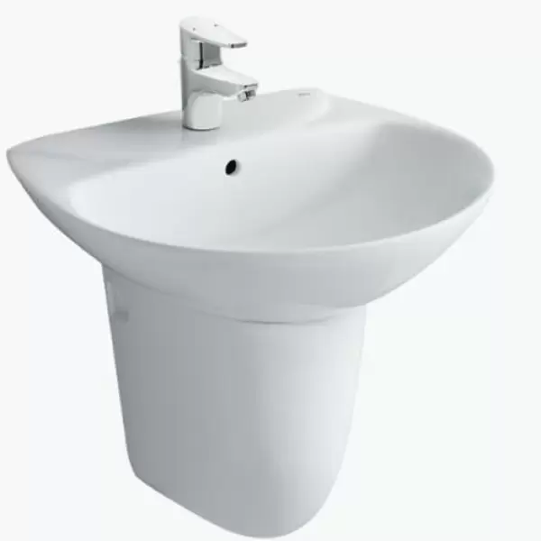 Chậu rửa mặt lavabo treo tường Inax  L-285V và chân ngắn L-288VC 