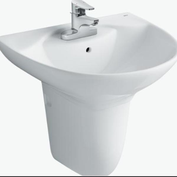 Chậu rửa mặt lavabo treo tường Inax  L-288V và chân ngắn L-288VC