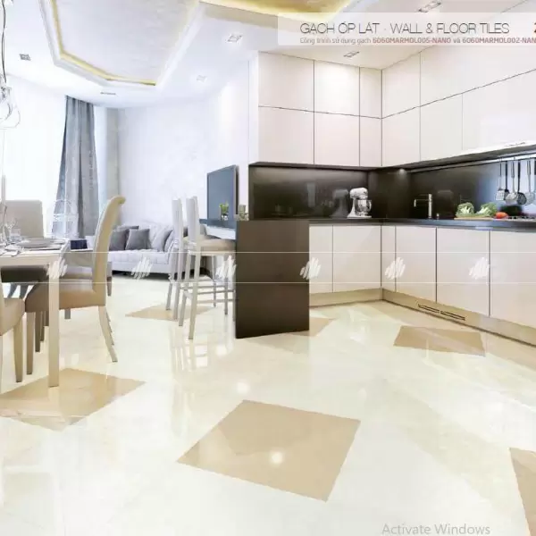 Gạch Lát Nền Đồng Tâm 6060MARMOL005 2 Da Porcelain