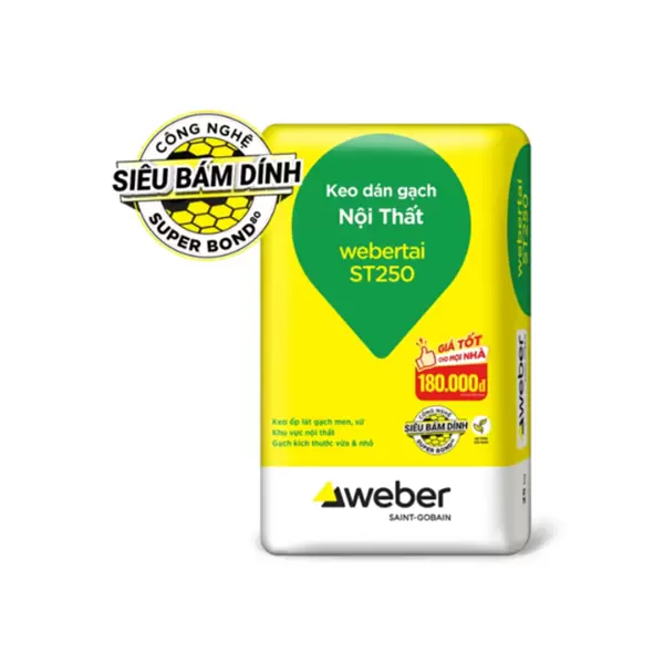 Keo dán gạch lát nền Weber Weber Tai Gres màu xám
