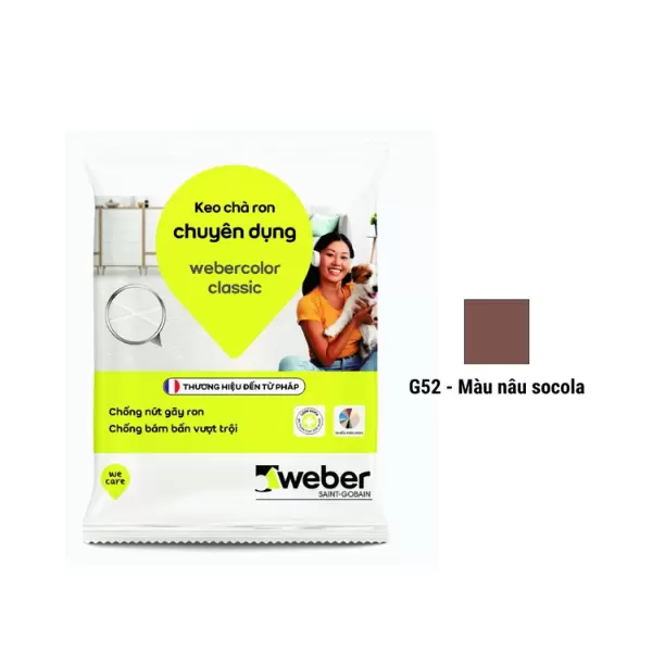 Keo chà ron Weber Color Classic G52 - Màu Socola
