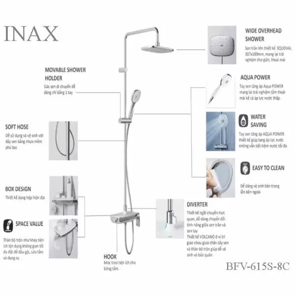 Sen Tắm Cây Inax BFV-615S-8C