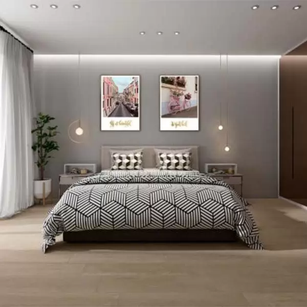 Gạch giả vân gỗ đồng tâm 2080BANYAN003-H+ Porcelain kháng khuẩn