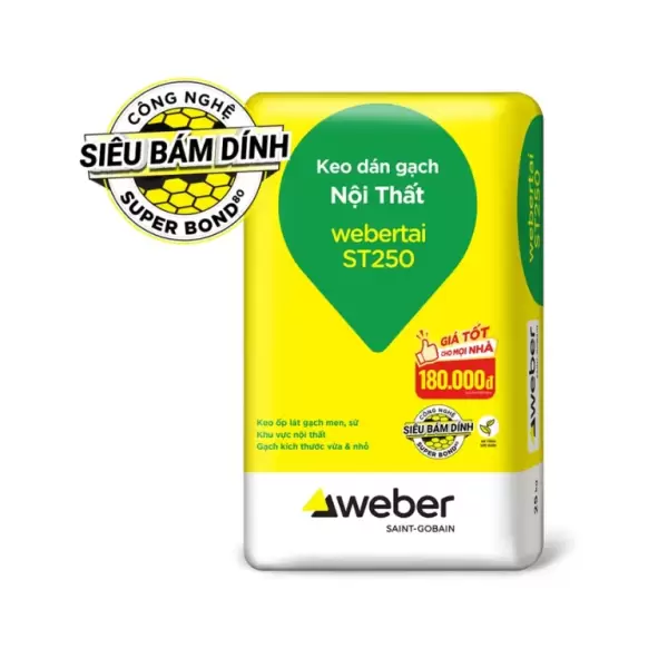 Keo ốp lát gạch Webertai ST250 màu xám