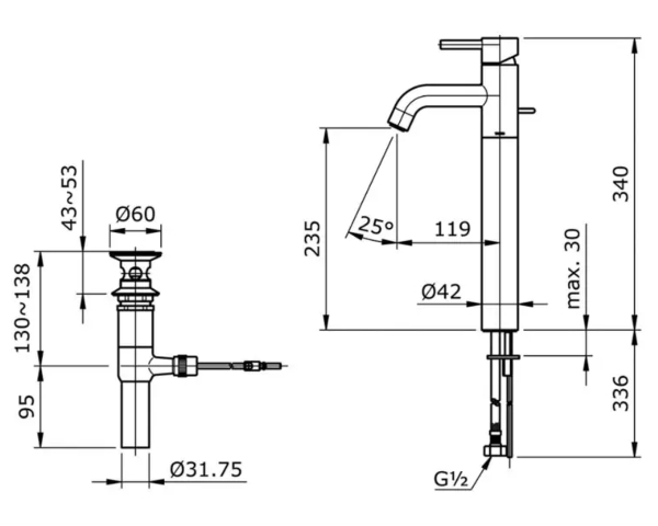 Lắp đặt dây cấp nước cho chậu rửa mặt âm bàn.