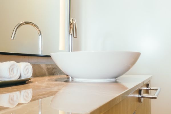 Lavabo tròn với thiết kế mềm mại