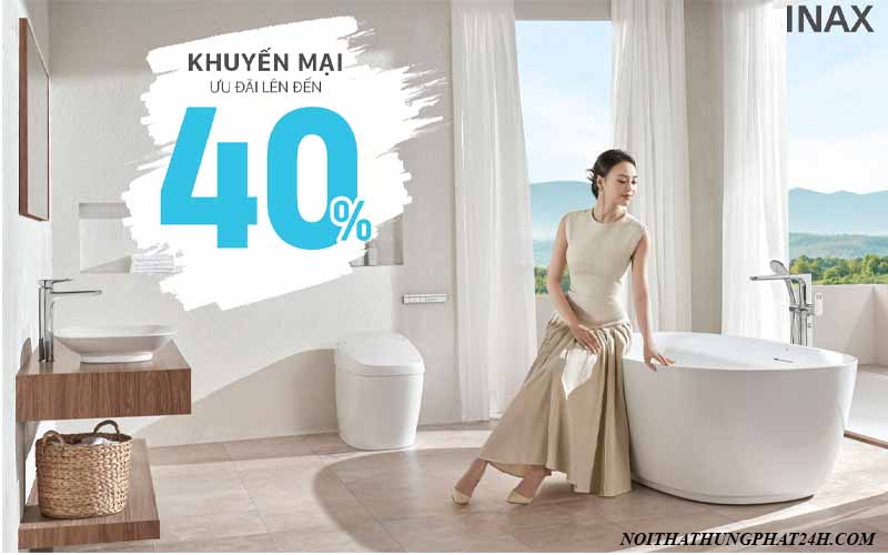 Bồn cầu Inax giảm giá 40%