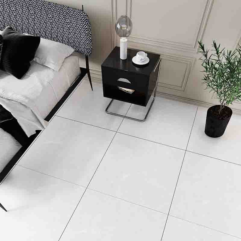 Gạch lát nền Đồng Tâm 80x80 PHARAON006 Porcelain với tông màu trắng thanh lịch