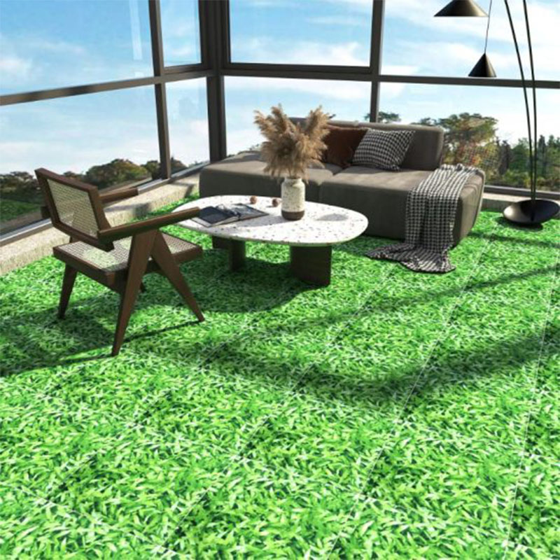 Toàn cảnh gạch cỏ lát sân 40X40 Đồng Tâm CLG001 Porcelain