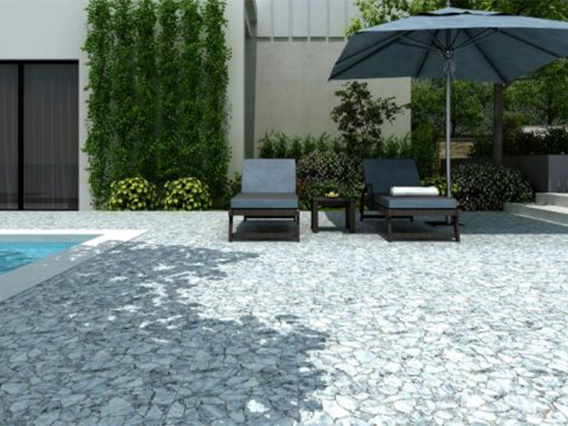 Toàn cảnh gạch giả đá lát sân Đồng Tâm 4040LYSON001 Porcelain