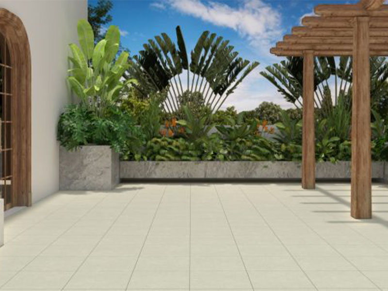 Toàn cảnh gạch lát sân nhà vườn Đồng Tâm 4040LYSON005 Porcelain