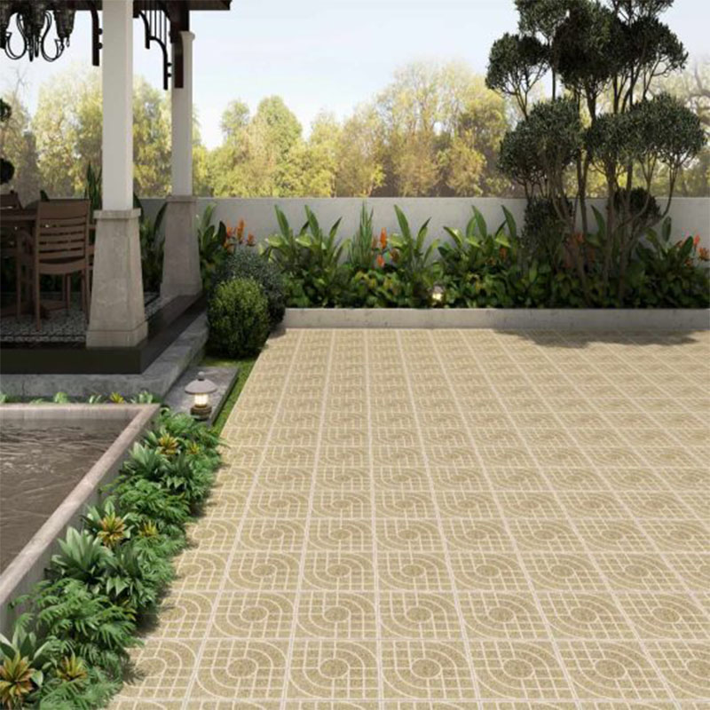 Toàn cảnh gạch lát nền sân 40x40 Đồng Tâm 4040LYSON006 Porcelain