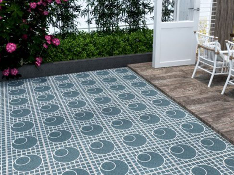 Toàn cảnh đá lát sân vườn Đồng Tâm 4040LYSON010 Porcelain
