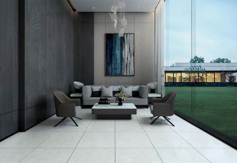 Gạch Lát Nền 60x60 Đồng Tâm DONGVAN004-FP-H+ thiết kế sang trọng, màu kem trang nhã và họa tiết vân đá tự nhiên tạo nên không gian sống hiện đại
