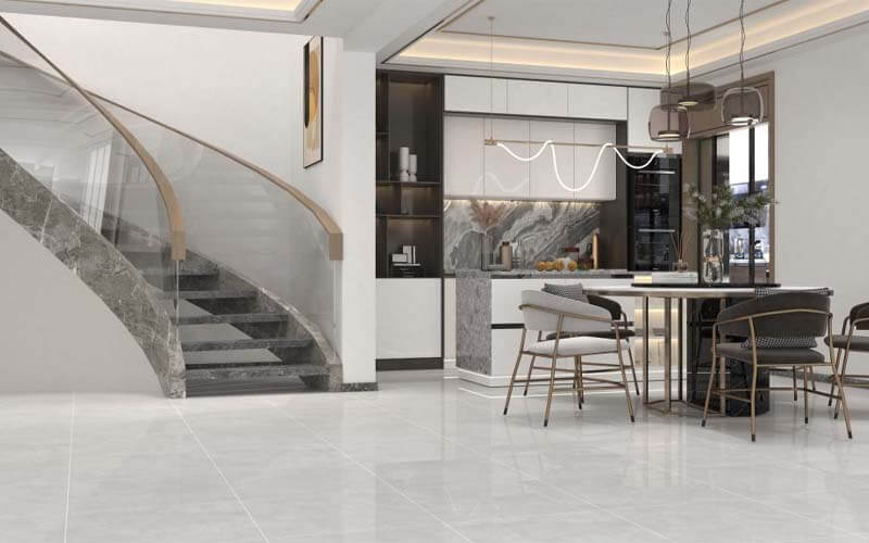 Gạch 60x60 Đồng Tâm CATANIA003-FP-H+ được sản xuất từ chất liệu Porcelain bền chắc, tích hợp công nghệ in kỹ thuật số và lớp men bóng kháng khuẩn hiện đại