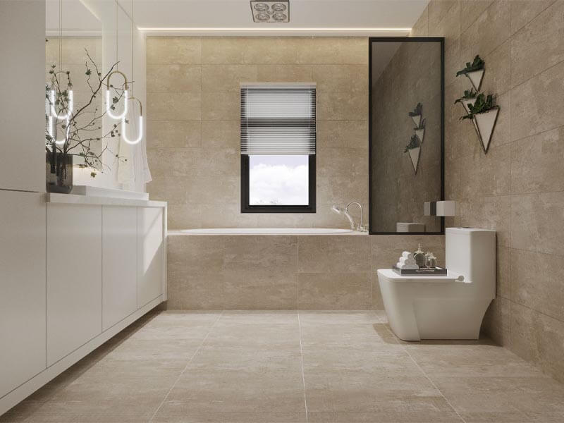 Gạch wc 30x60 Đồng Tâm HOANGLIENSON013  thuộc dòng gạch Porcelain chất lượng cao, dùng để ốp lát sàn và tường phòng tắm và các khu vực thường xuyên tiếp xúc nước như hồ bơi, sân vườn.