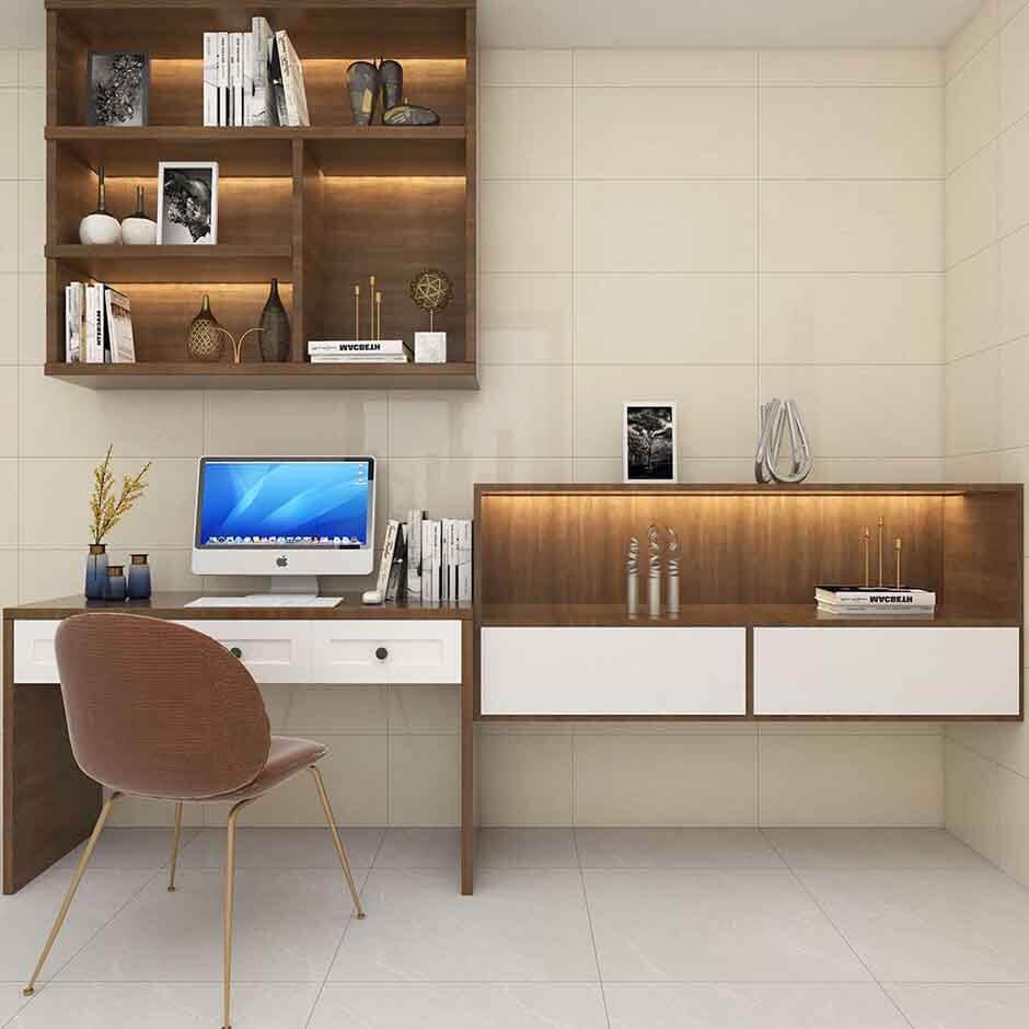 Gạch vân đá 30x60 Đồng Tâm DELUXE005 - Vân đá kem sang trọng, men bóng nhẵn mịn