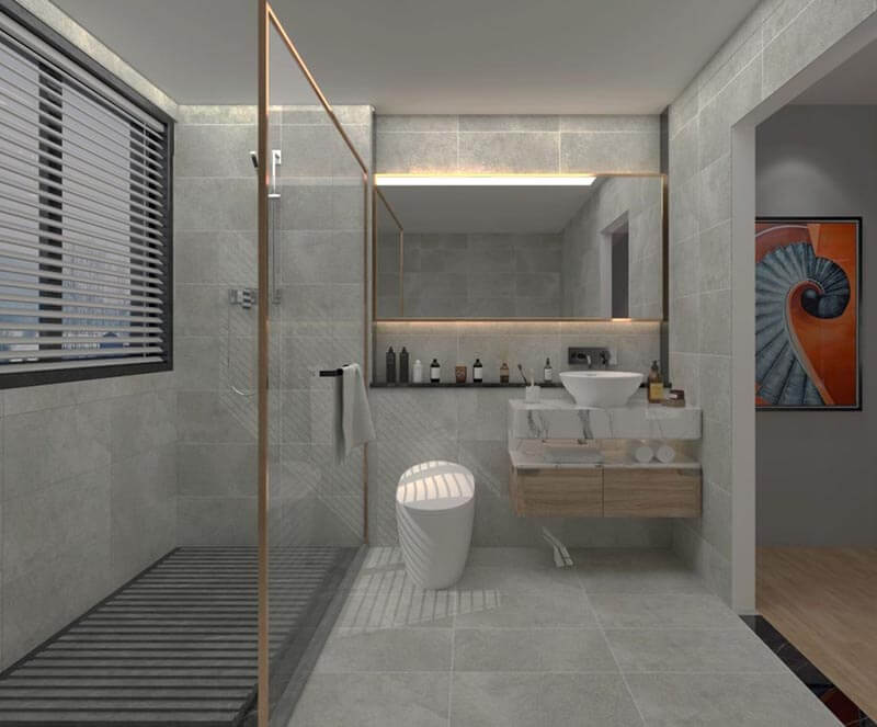 Gạch lát sân 30x60 HOANGLIENSON002 Porcelain màu xám men mờ chống trượt, an toàn và thẩm mỹ