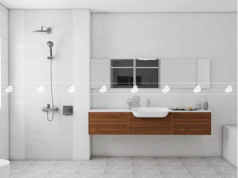 Toàn cảnh gạch ốp nhà vệ sinh 40x80 Đồng Tâm REGAL014-H+