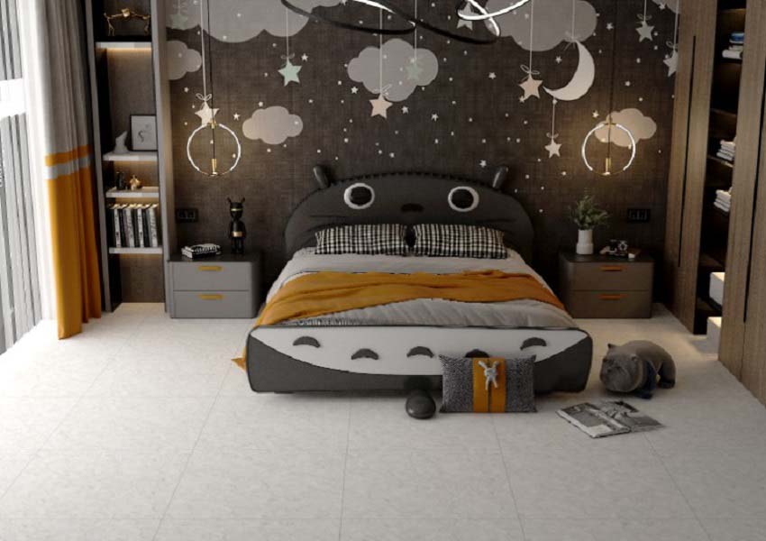 Bộ sưu tập gạch lát nền Đồng Tâm 80x80 NAPOLEON004 men mờ vân đá màu xám