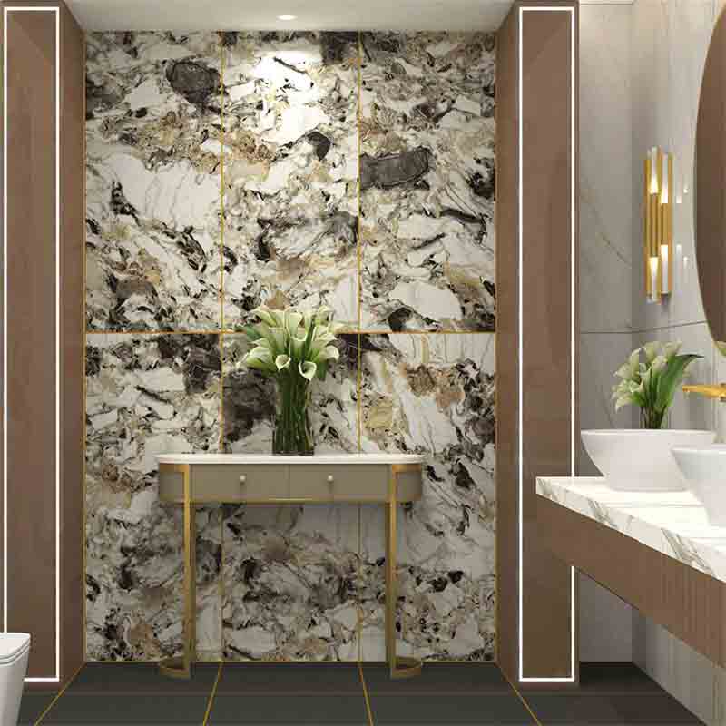 Gạch Đồng Tâm 60x120 LANGBIANG003-FP-H+ với vân đá nâu trắng tự nhiên, men bóng cao cấp, kháng khuẩn, bền bỉ, 6 mặt vân khác biệt, phù hợp lát nền và ốp tường