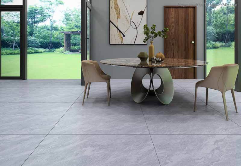 Gạch ốp lát Đồng Tâm 60x120 NILE006-H+ với bề mặt men mờ kháng khuẩn, vân đá chân thật, độ bền cao, dễ phối nội thất và ứng dụng linh hoạt cho nhiều không gian