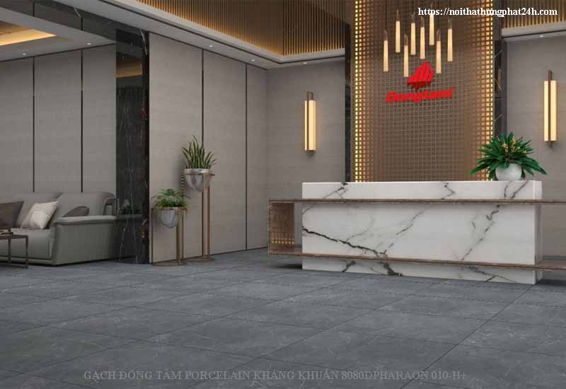 Gạch Đồng Tâm 80x80 PHARAON 010-H+ Porcelain phù hợp cho nhà ở, công trình thương mại, khách sạn và resort cao cấp