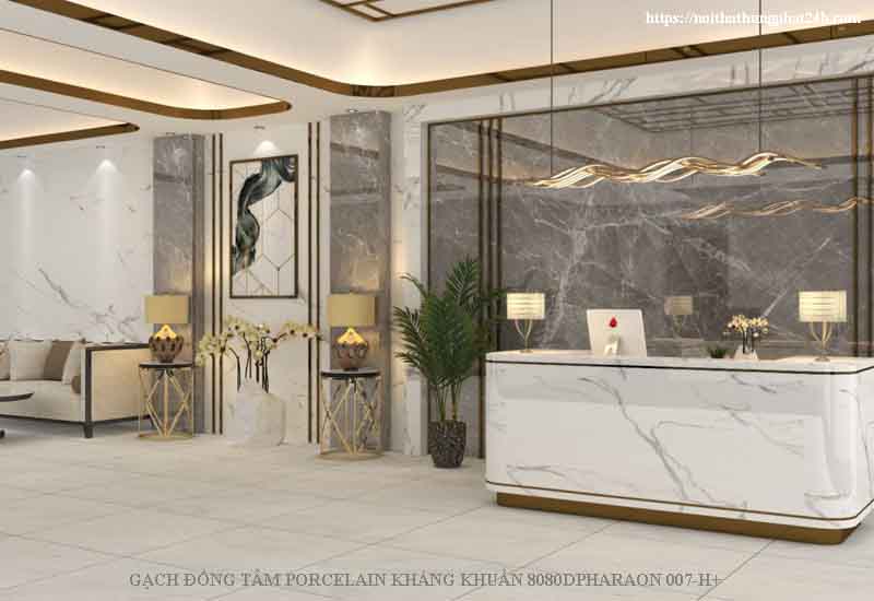 Gạch Lát Nền Đồng Tâm 80x80 PHARAON007 với 5 mẫu face giúp sàn nhà luôn sống động và không bị đơn điệu khi lát diện tích lớn