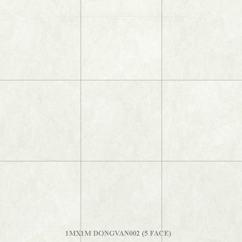 Hình ảnh gạch Đồng Tâm 100x100 DONGVAN002-FP-H+ màu kem với 5 face ngẫu nhiên hiện đại