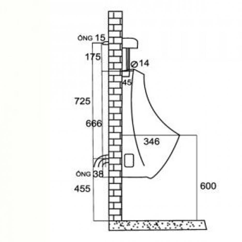 VÁCH NGĂN BỒN TIỂU VIGLACERA VNT1