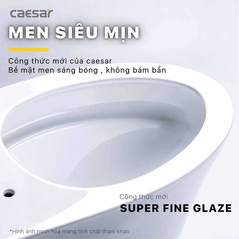 Chất lượng men sứ của Caesar được đánh giá cao về độ bền, khả năng chống bám bẩn vượt trội