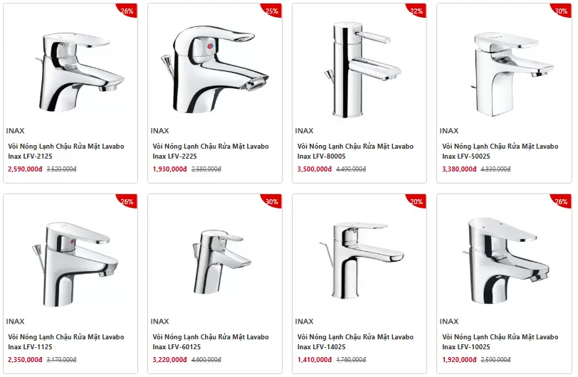 Vòi lavabo INAX bền đẹp, dễ vệ sinh