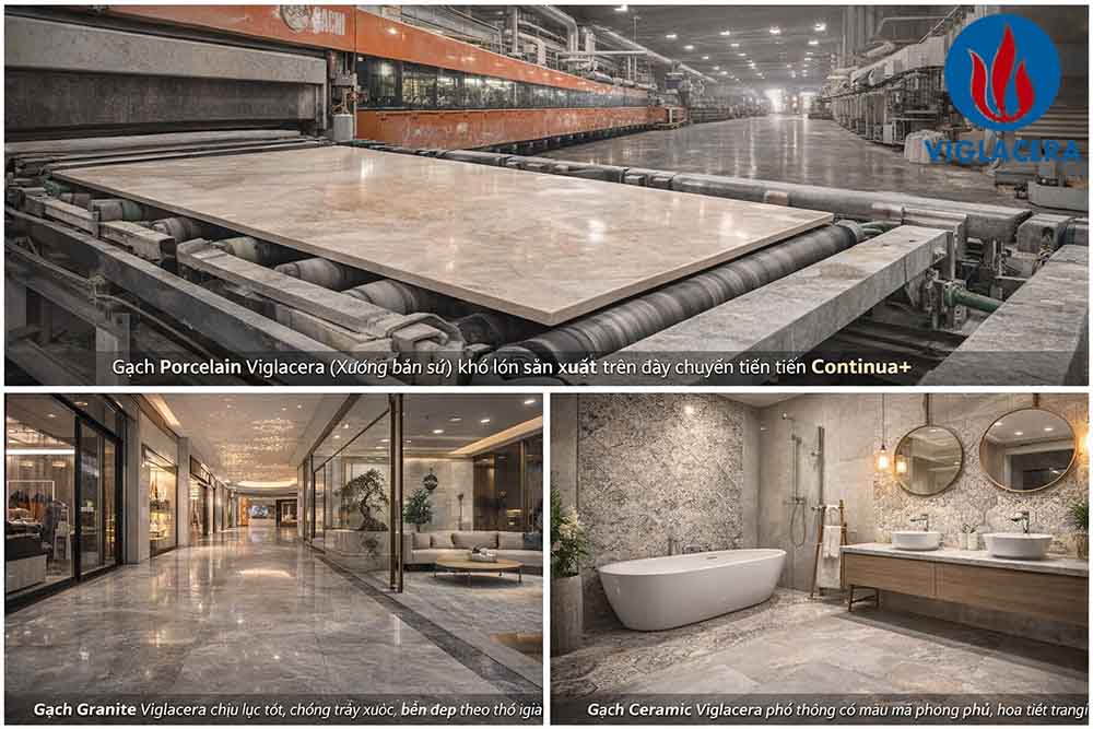Nhà máy sản xuất gạch ốp lát Viglacera hiện đại