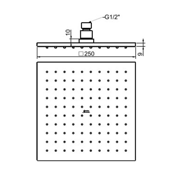 Bản vẽ bát sen vuông American FFASS038