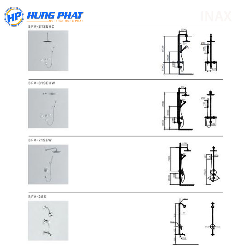 Khi chọn vòi sen âm tường hoặc âm trần Inax, cần lưu ý đến diện tích phòng tắm và kích thước sản phẩm