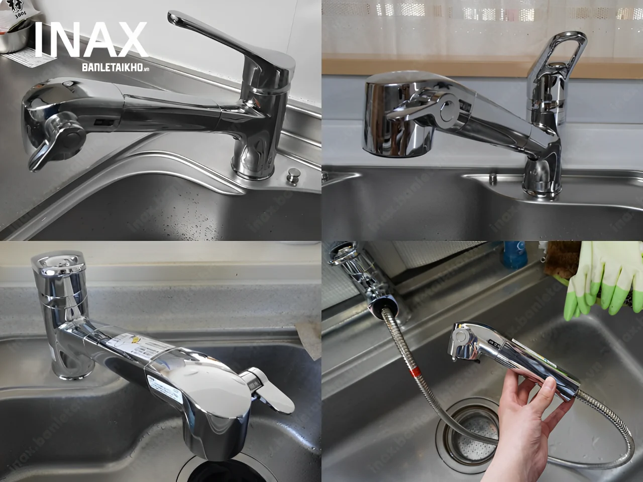 Vòi rửa chén nóng lạnh đa năng Inax JF-AB466SYX(JW)