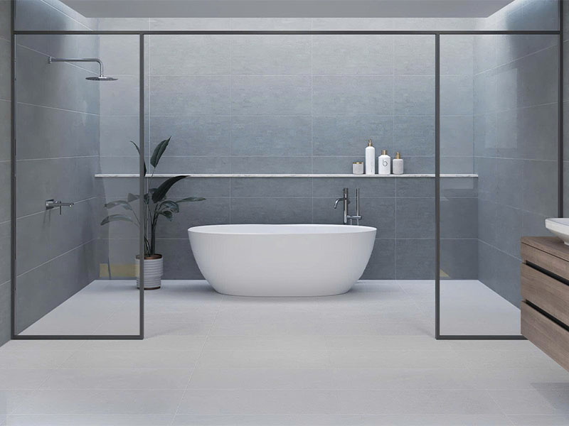 Phối cảnh gạch ốp tường Thạch Bàn 40x80 Bóng giá tốt PGM48-0338