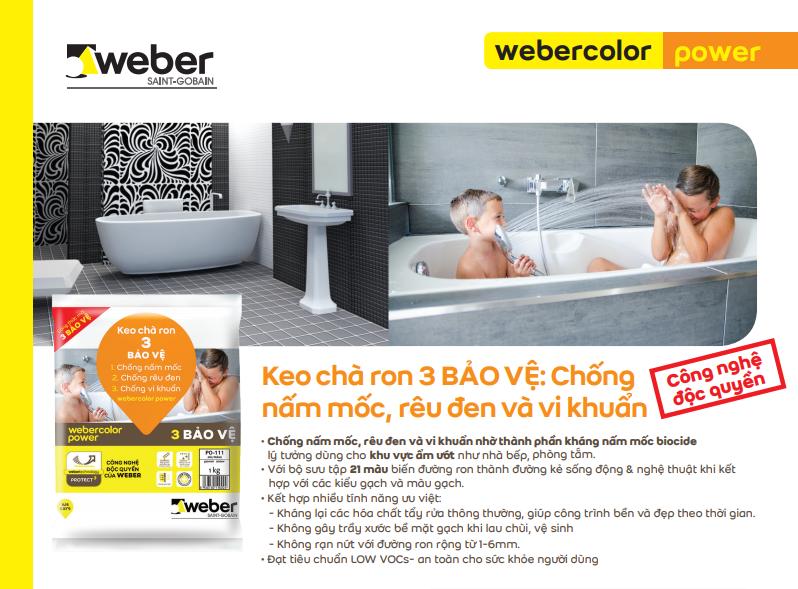 Keo chà ron Weber Color Power PO115 Xám