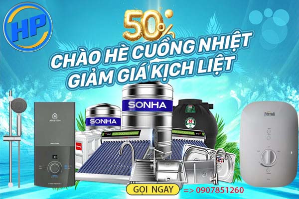 Bồn nước Inox, máy nước nóng giảm đến 50% tại Nội Thất Hưng Phát