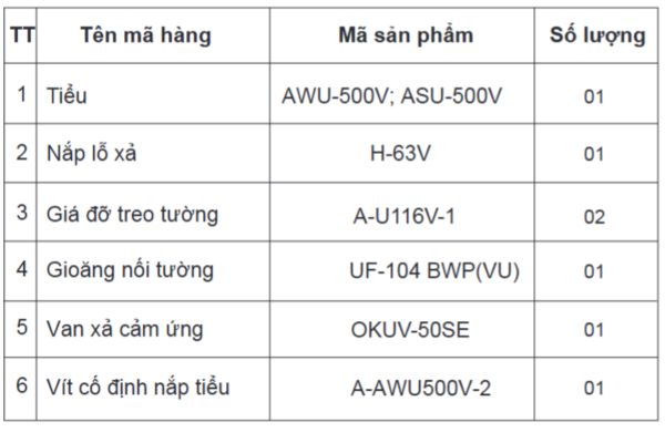 Bồn tiểu nam Inax ASU-500V 