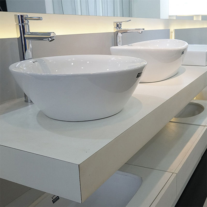 Cận cảnh chậu rửa mặt lavabo đặt bàn lavabo đặt bàn Inax AL-445V