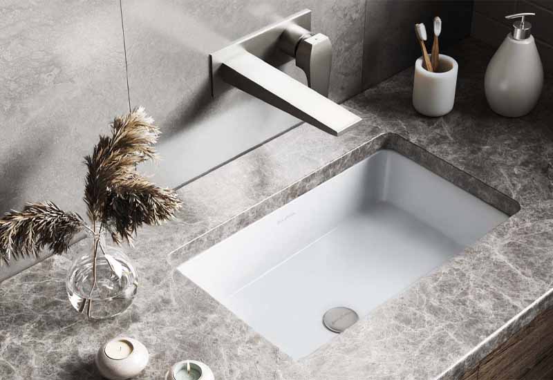 Lavabo âm bàn được đặt âm dưới mặt bàn