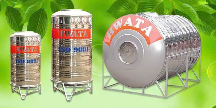 Bồn Nước Inox Hwata 1000L Ngang 2