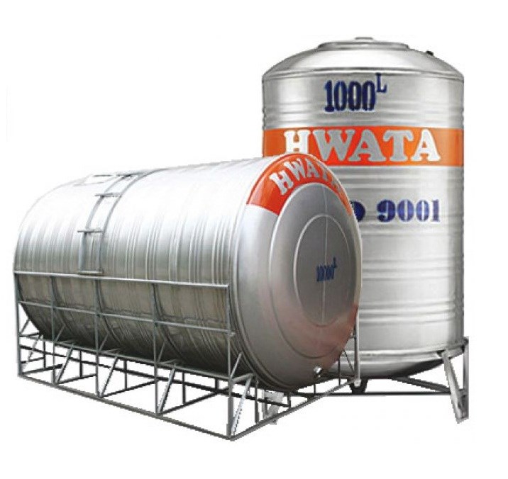 Bồn nước inox Hwata 3000L ngang 2