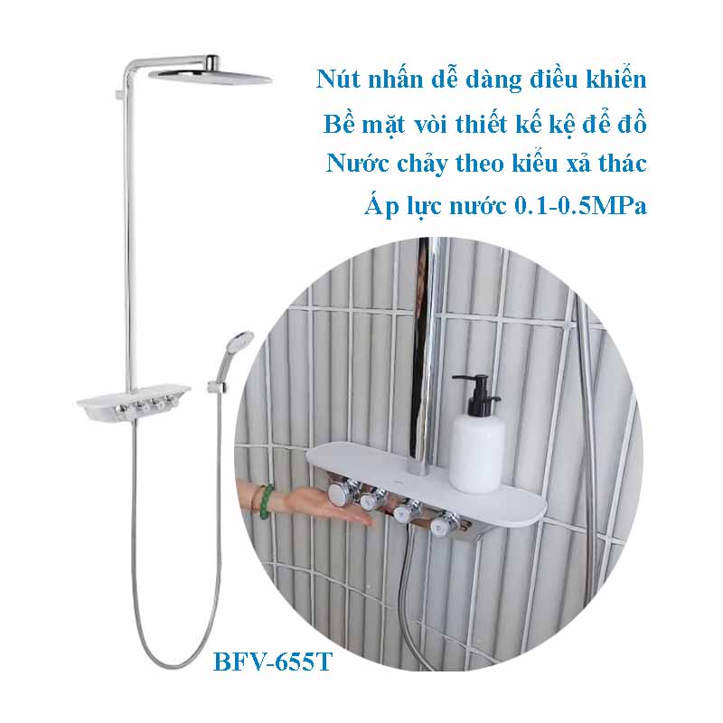 Vòi sen cây Inax BFV-655T nhiệt độ