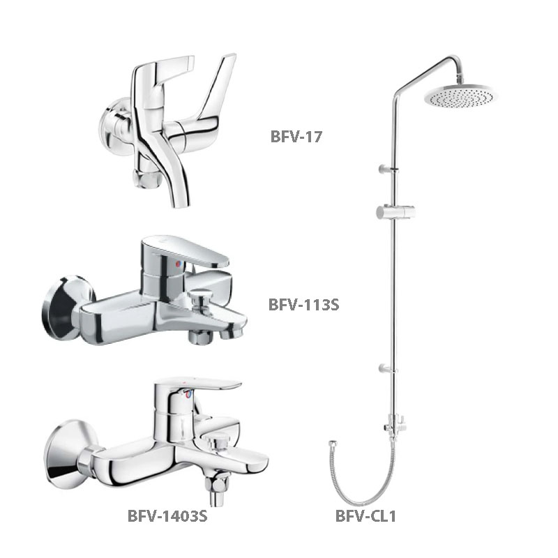 Thân cây sen tắm Inax BFV-CL1 có tính linh hoạt cao, dễ dàng kết hợp với nhiều loại sen tắm khác nhau