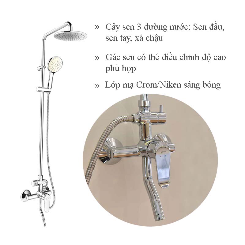 Vòi sen tắm cây Inax BFV-2015S nóng lạnh