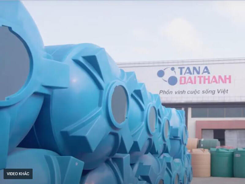 Bồn nước nhựa Đại Thành được sản xuất từ 100% nhựa PE nguyên sinh, không sử dụng nhựa tái chế