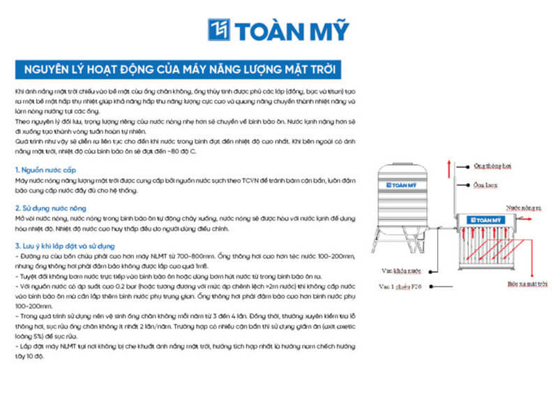 ​​​​​​​Hướng dẫn lắp đặt máy nước nóng năng lượng Toàn Mỹ đúng kỹ thuật