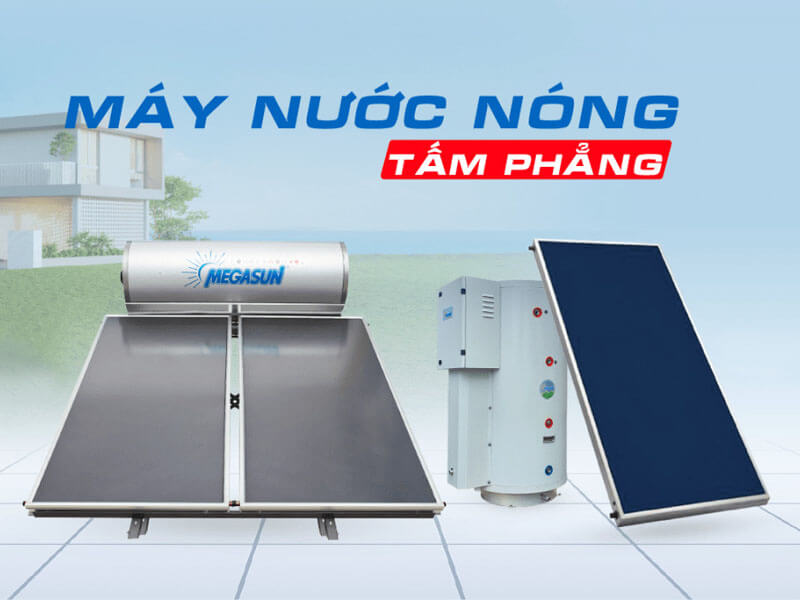 Máy nước nóng tấm phẳng thu nhiệt Megasun sử dụng bồn kín chịu áp lực, giúp lưu trữ nước nóng ổn định tới 72 giờ liên tục